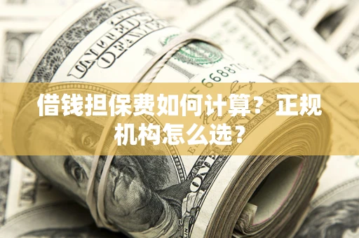 武汉借钱担保费如何计算？正规机构怎么选？
