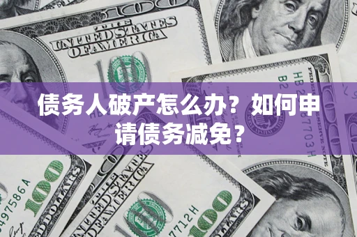 武汉债务人破产怎么办？如何申请债务减免？