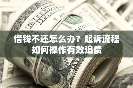 武汉借钱不还怎么办？起诉流程如何操作有效追债