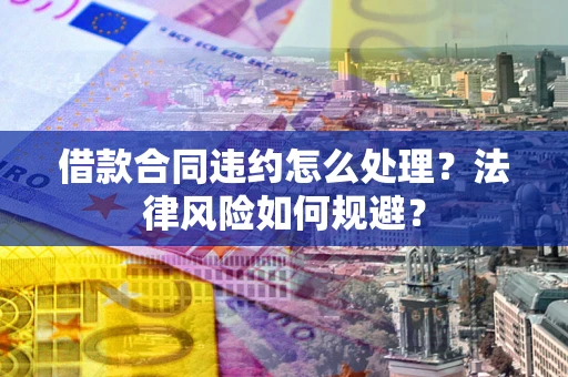 武汉借款合同违约怎么处理？法律风险如何规避？