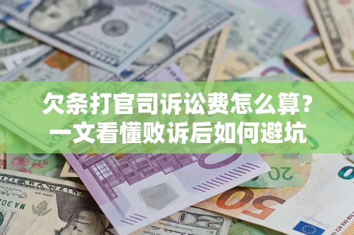 武汉欠条打官司诉讼费怎么算？一文看懂败诉后如何避坑