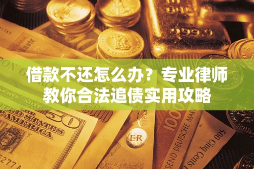 武汉借款不还怎么办？专业律师教你合法追债实用攻略