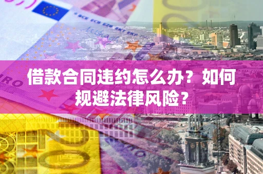 武汉借款合同违约怎么办？如何规避法律风险？